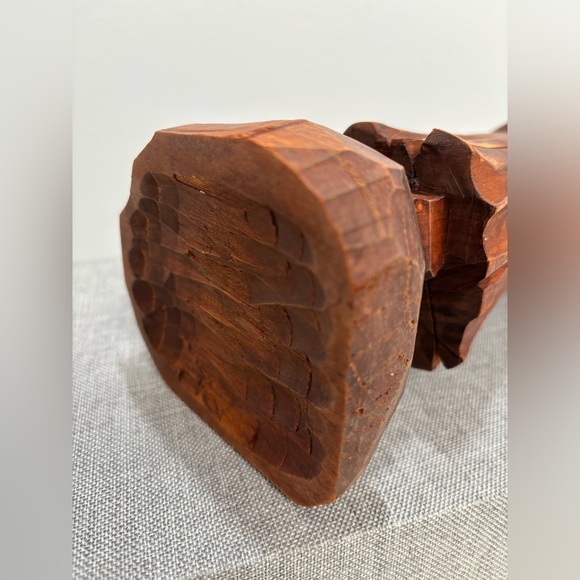 Rare Vintage WOOD HAND CARVED BARTENDER INNKEEPER FIGURE
STATUE SCULPTURE - Picture 11 of 11